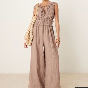 ASOS Taupe Sleeveless Jumpsuit